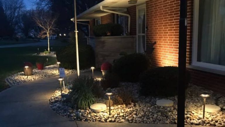 landscape lighting installation